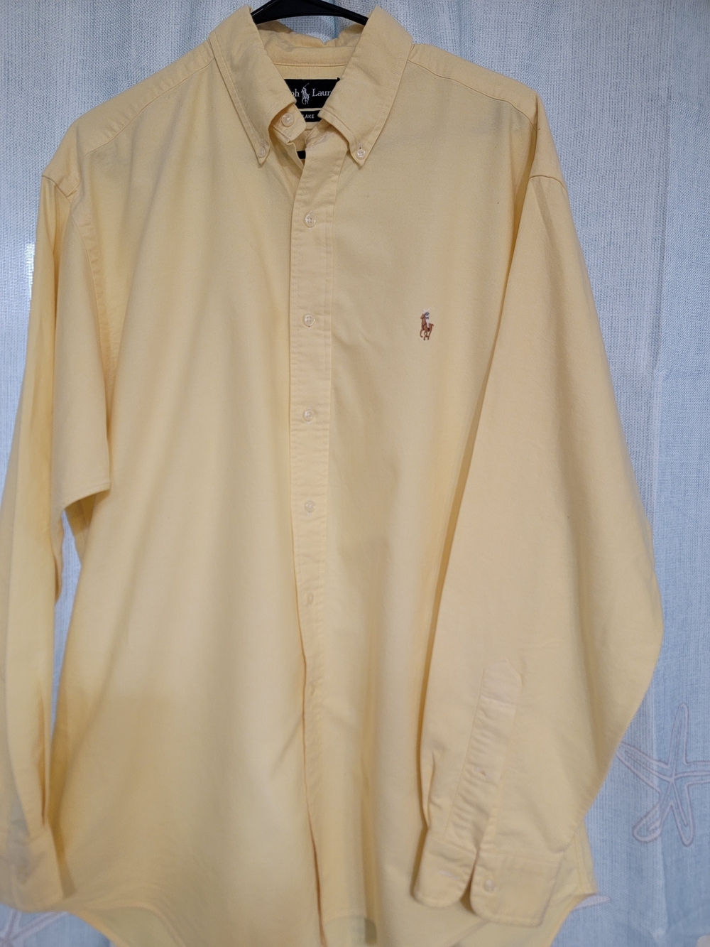 VTG Polo Ralph Lauren Blake Oxford Shirt Yellow Button Down Mens LT Large Tall
